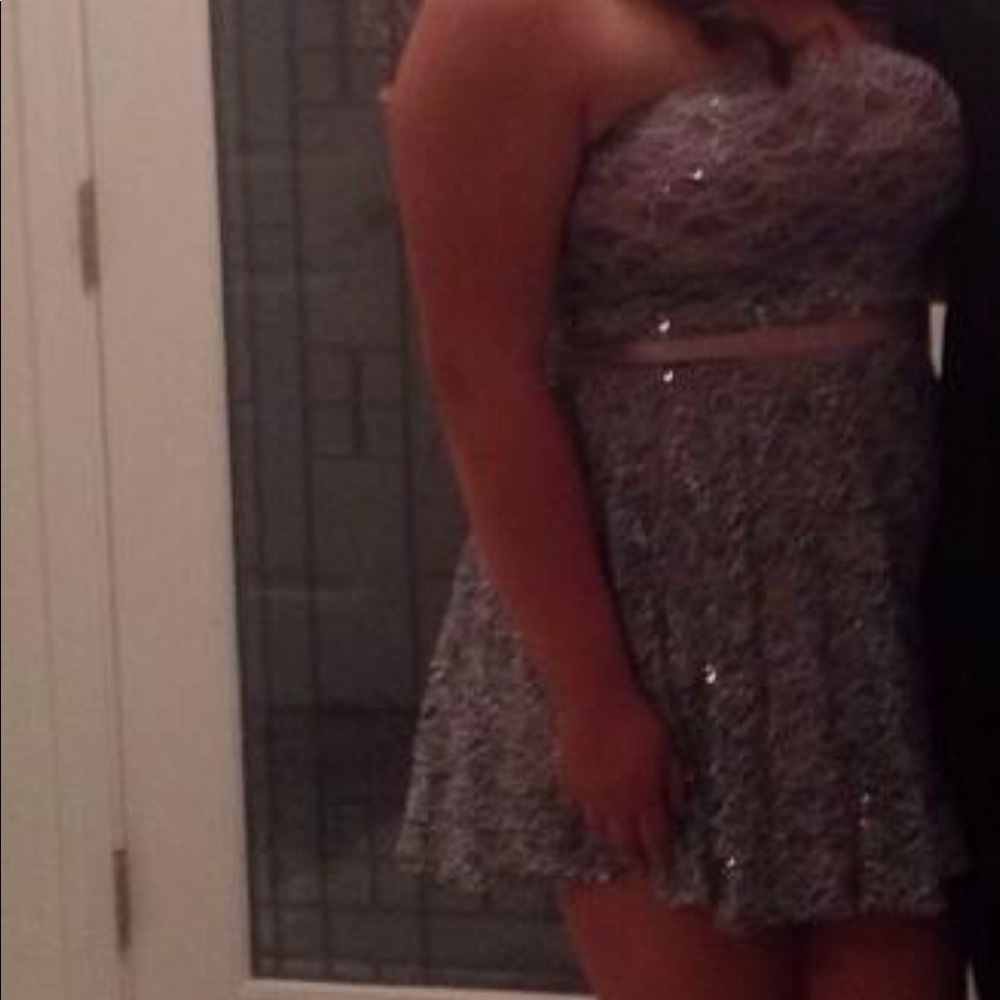 grey formal dress